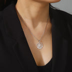 Openwork Eagle Head Pendant Necklace — Stainless Steel