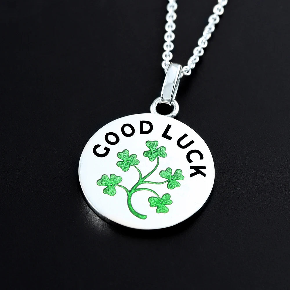 Clover Horseshoe Pendant — 925 Silver