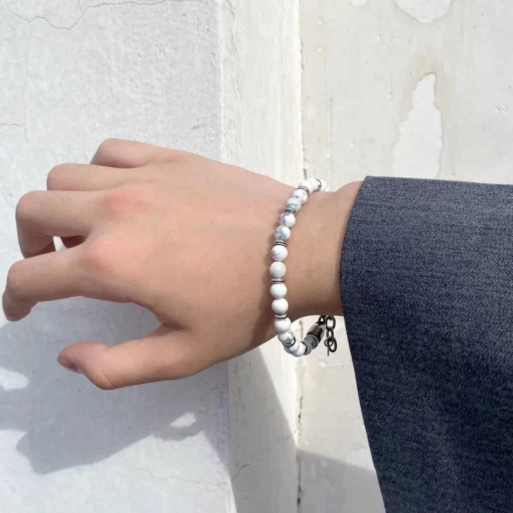 6mm Tiger Eye Beads Strand Bracelets Men Women Charm Stainless steel Chain Colorful Natural Stone Bracelet Male Jewelry