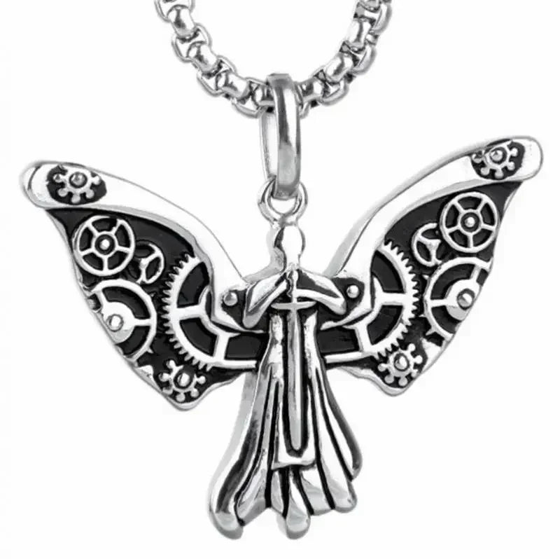 Angel Stainless Steel Pendant Necklace