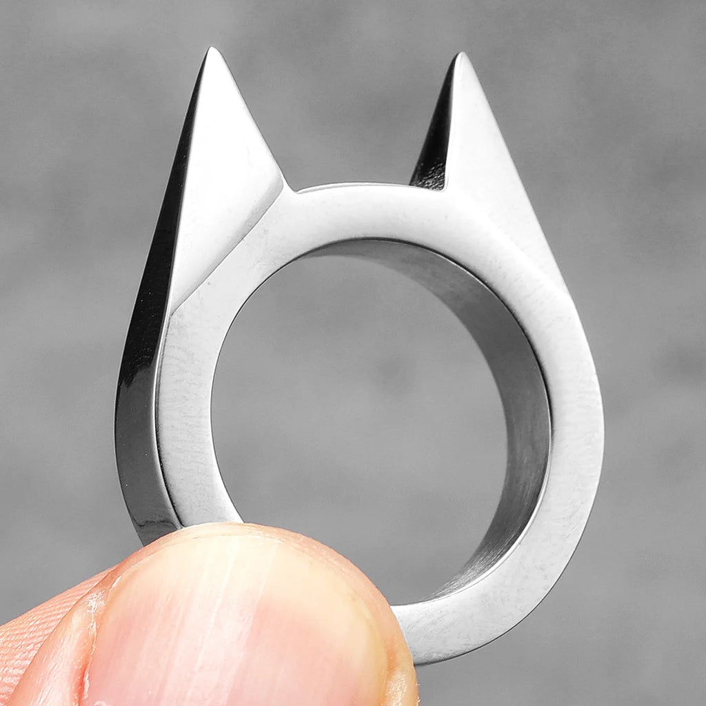 Bat Cat Ears Ring — Stainless Steel