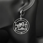 Sigil Lucifer Hoop Earrings — Stainless Steel