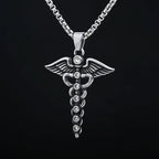 Good Polished 2024 New 316L Stainless Steel Feather With Zircon Pendant Necklace For Men Fashion Casual  Jewelry Couple Gift