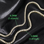 Iced Out Tennis Chain Bracelet 5mm — Silver