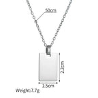 Onlyfans Custom Engrave Name Photo Necklaces for Women Men Stainless Steel Fine Jewelry Personalized Square Pendant Family Gift