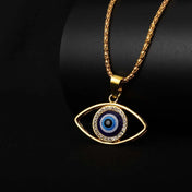 Nwe Vintage Eye of Fortune Pendant Necklace for Women Steel and Titanium Personality Gothic Chain Necklaces Jewelry Gift