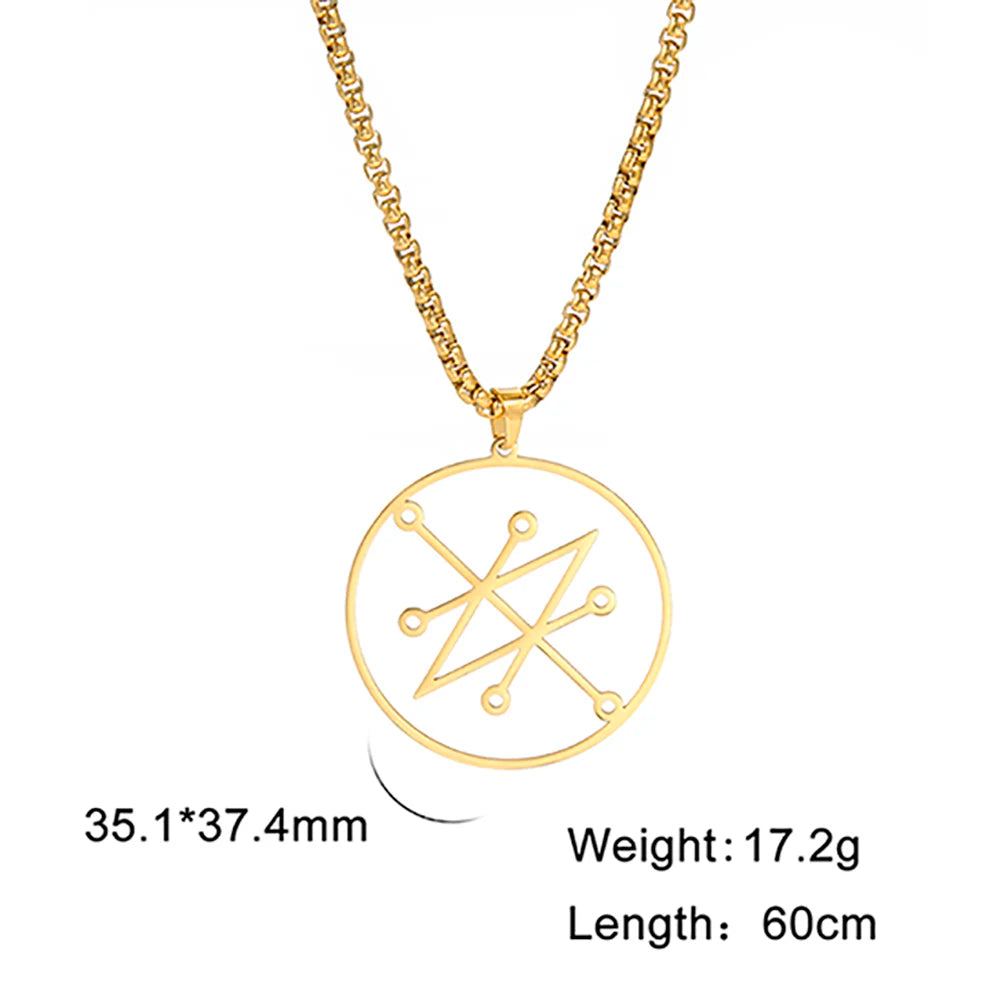Azazel Sigil Demon Pendant Necklace — Stainless Steel