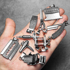 Barber Tools Pendant Necklace — Stainless Steel