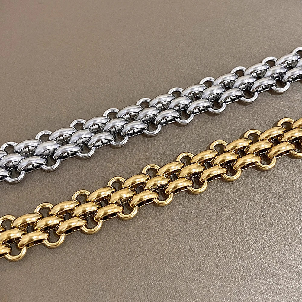 Chunky Thick Chain Statement Bracelet for Men — Stainless Steel