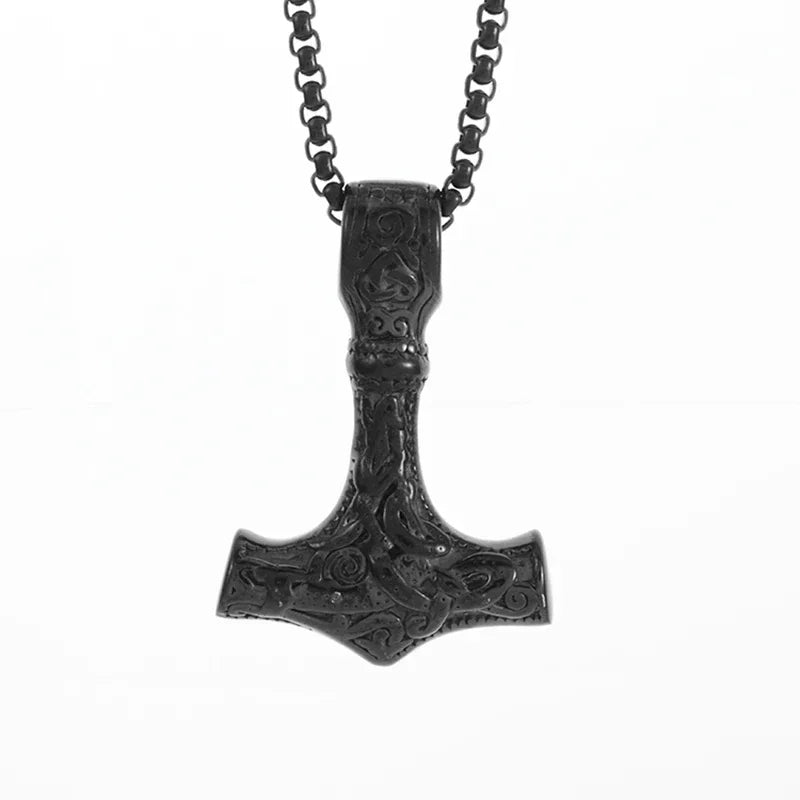 Nordic Ship Rudder Anchor Pendant — Stainless Steel