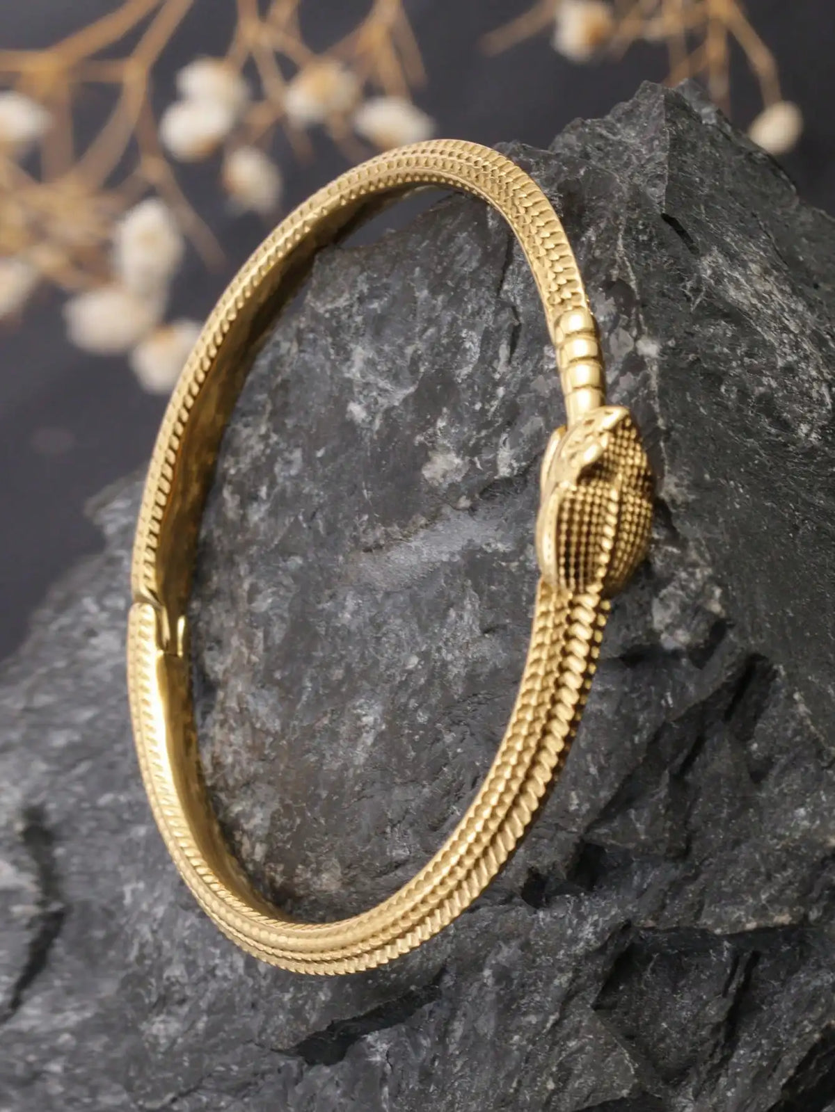 Vintage Snake Bracelet 61mm — Gold-Tone, Stainless Steel