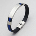 Steel Bracelet Metal Silicone Leather Gym