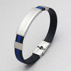 Steel Bracelet Metal Silicone Leather Gym