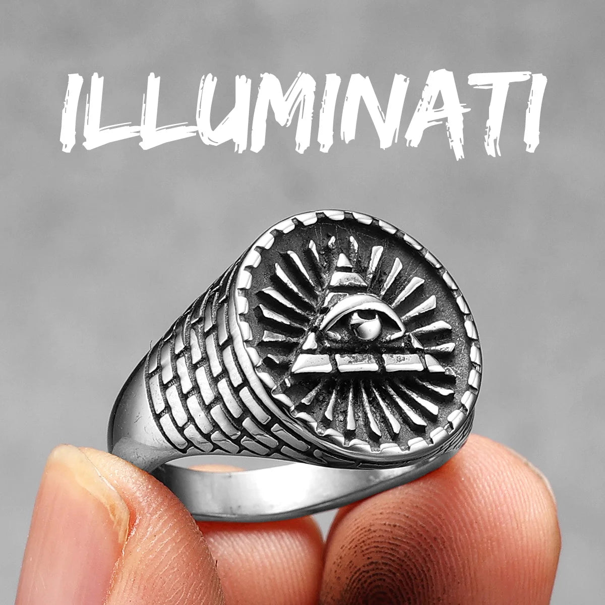 Masonic Illuminati Eye Ring — Stainless Steel