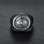 Egyptian Eye of Horus Signet Ring — Stainless Steel