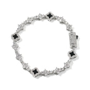 Honeycomb Tennis Chain Necklace — Iced Out CZ