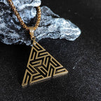 Fashion Men Stainless Steel Necklace Triangle Pendant Hip Hop Necklaces for Men Creative Jewelry Accessories Anniversary Gift