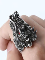 Dragon Steel Ring Korean Version Students'