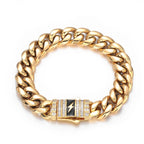 Iced Out Cuban Chain Necklace Stainless Steel 12MM