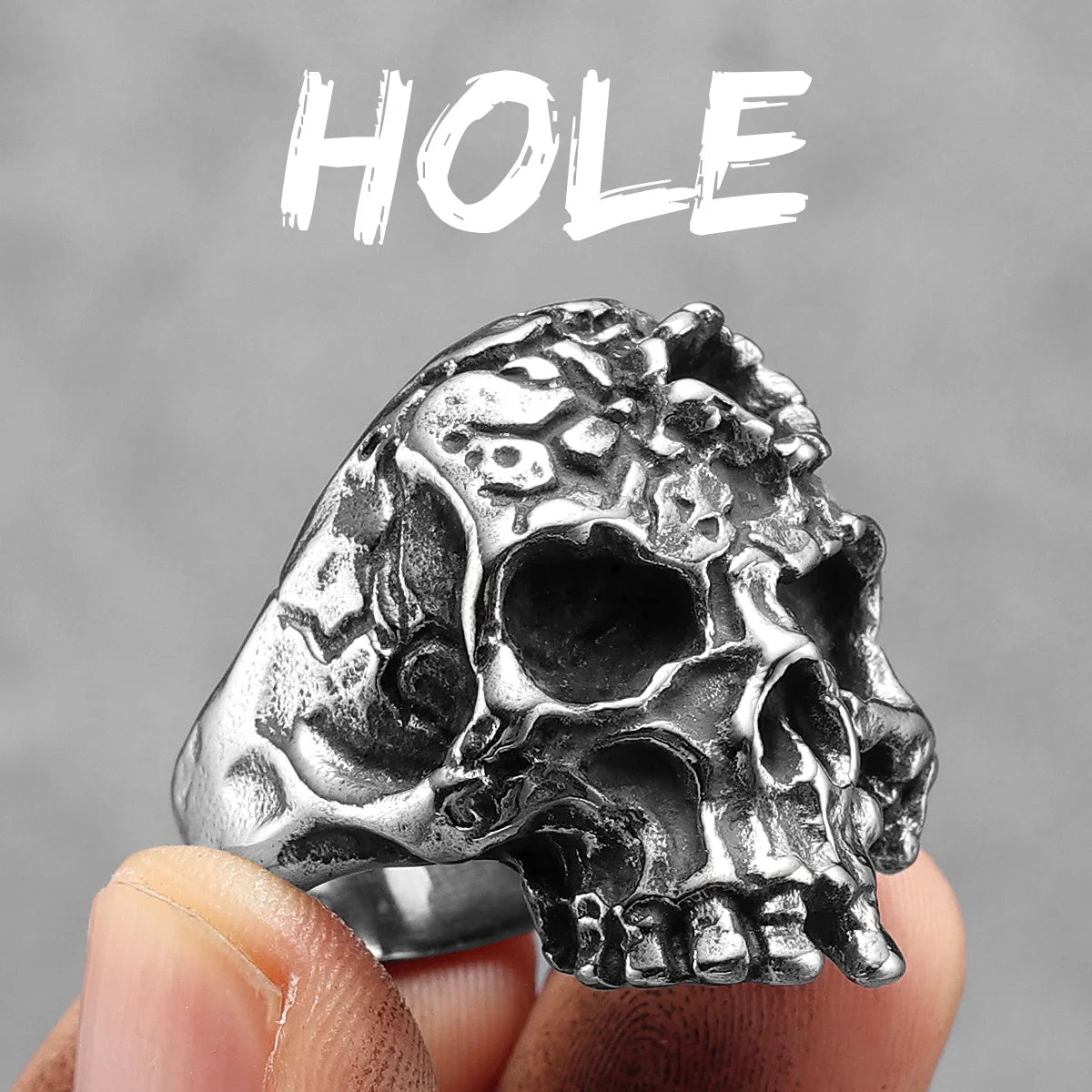 Skull Ring Black — Stainless Steel