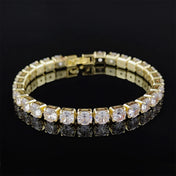 Iced Out Gold Tennis Chain Bracelet Cubic Zirconia