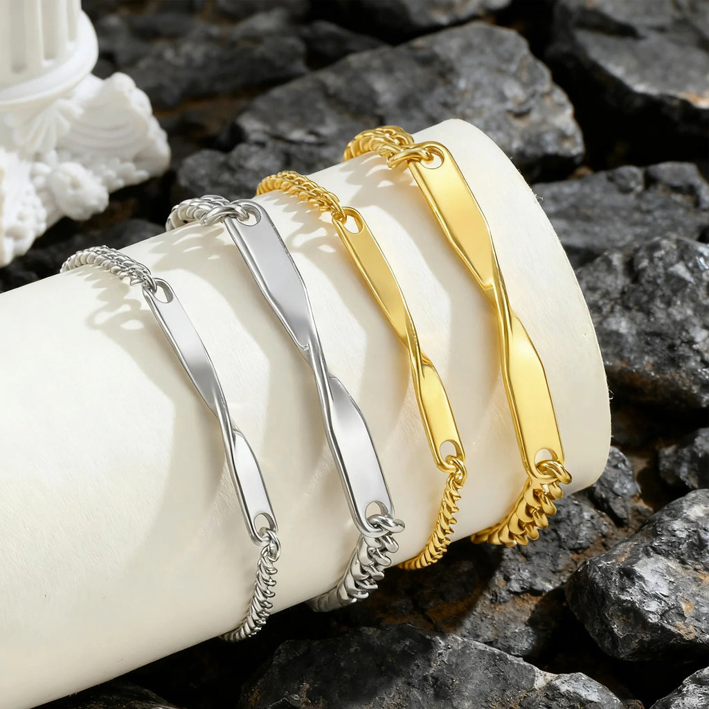 Minimal Adjustable Mobius Bracelet — Stainless Steel