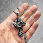 Dragon Circling Cross Religion Stainless Steel Men Women Necklaces Pendants Chain Punk Trendy Jewelry Creativity Gift Wholesale