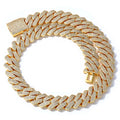 Gold Cuban Chain Necklace Iced Out 20/26/36MM