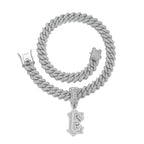 Fashion Shining A-Z Letter Pendant Zircon Inlaid Charm Necklace 26 Initial Alphabet Name Clavicle Chain Party Jewelry Gift