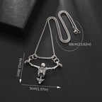 Charm Gothic Men Necklace Hip Hop Exaggerated Skull Head Pendent Choker Sweater Chain Clavicle Chain Women