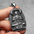 Buddha Pendant Chain Necklace — Stainless Steel
