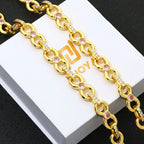 Gold Cuban Chain Necklace Iced Out 12MM CZ