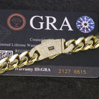 Two-Tone Cuban Chain Necklace VVS Moissanite