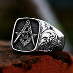 Vintage Masonic Ring — Stainless Steel