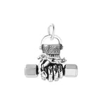 Retro Strength Fist Hand Pendant Necklace Stainless Steel Clenched Fist Hand Amulet Pendant Unisex Gothic Hip Hop