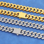 Iced Out Miami Cuban Chain Bracelet — Stainless Steel