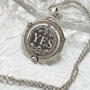 Yes No Decision Flip Coin Pendant Necklace — Retro, 60cm Chain