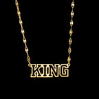 Custom Crown Heart Pendant Necklace — Stainless Steel
