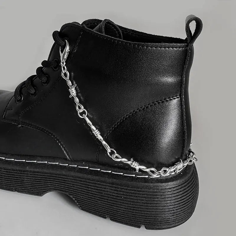 1pc Thorned Flame Cross Shoe Chain Boots & Canvas Shoes Accessories Shoe Decoration Pendant Women Fashion Party Jewelry