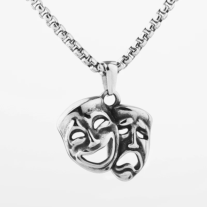 Sliding Skull Pendant Necklace — Stainless Steel