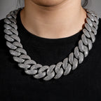 THE BLING KING 28mm Heavy Miami Cuban Necklace Micro Paved Out Cubic Zirconia Fashion HipHop Jewelry For Men