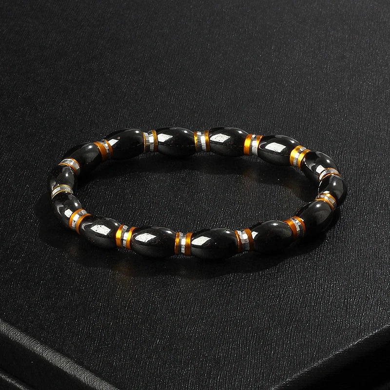 Fashion Wave Hematite Magnetic Bracelet Men Original Beaded Hematite Energy Bracelets for Women Positive Energy Jewelry