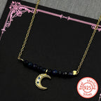 925 Silver Crescent Moon Pendant — Silver