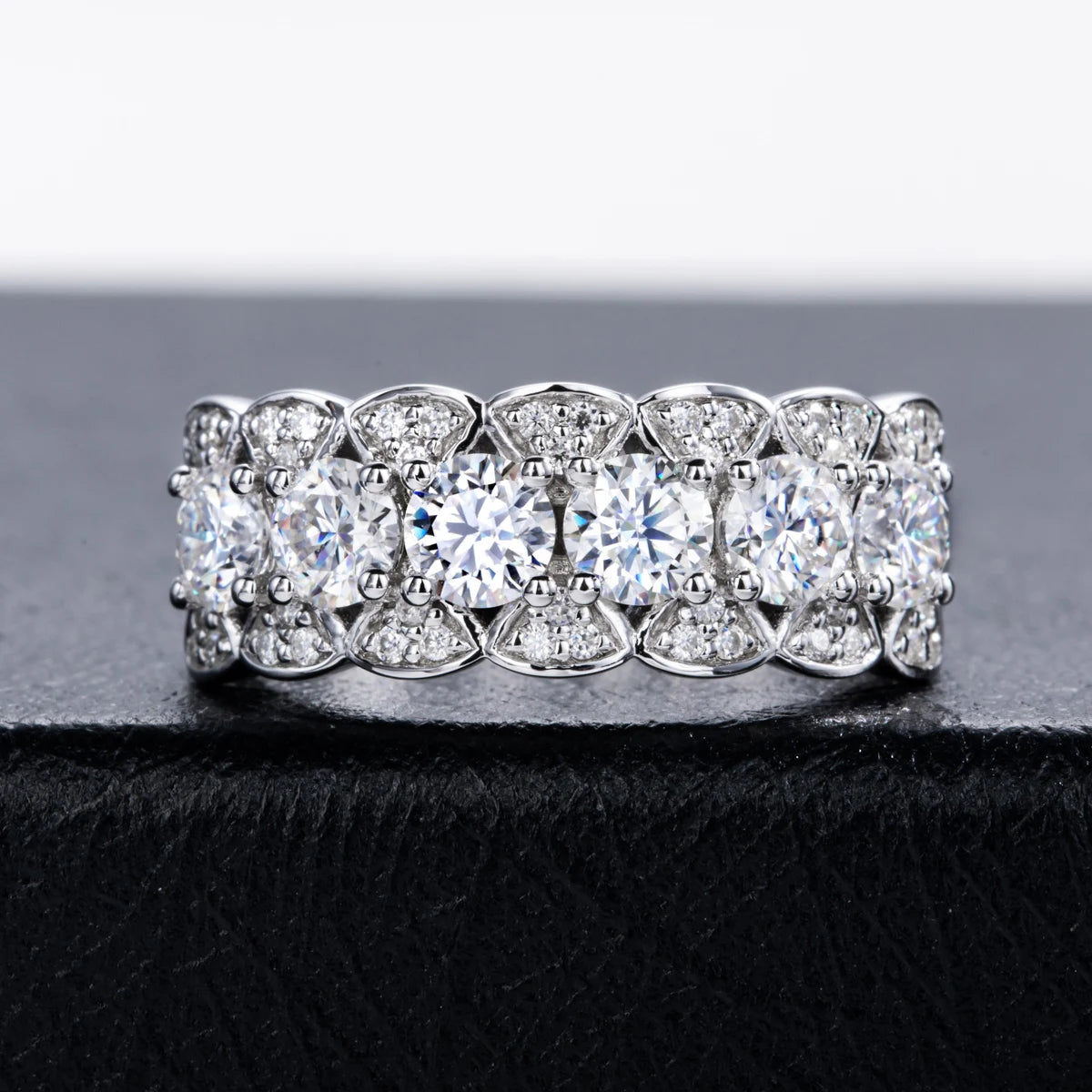 Iced Out Eternity Ring — 925 Silver