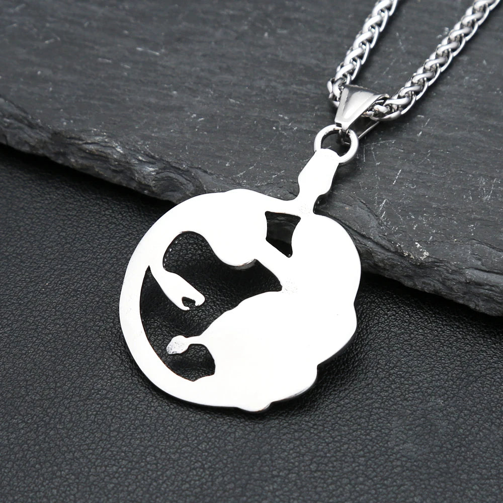 Classic Medusa Snake Pendant — Stainless Steel