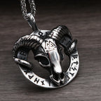 Skull Viking Steel Pendant Vintage Gothic 316L