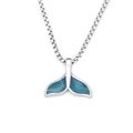 Blue Whale Tail Pendant — Stainless Steel