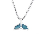 Blue Whale Tail Pendant — Stainless Steel