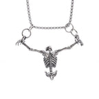 Charm Gothic Men Necklace Hip Hop Exaggerated Skull Head Pendent Choker Sweater Chain Clavicle Chain Women