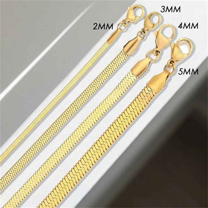 Stainless Steel Snake Bracelet Blade Chain